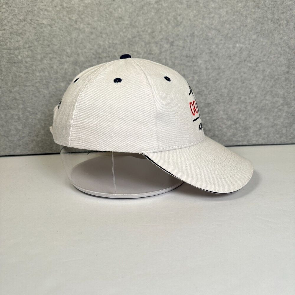Aruba Golf One Happy Island Hat Mens White‎ Adjustable Strap Back 100% Cotton - Picture 3 of 9